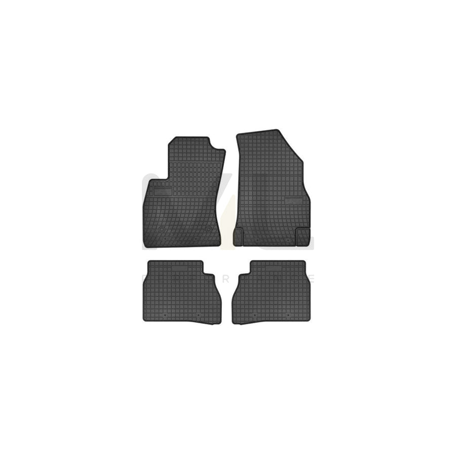 FROGUM Tailored 0910 Floor mat set for FIAT DOBLO Elastomer, Front and Rear, Quantity: 4, Black, (LHD)