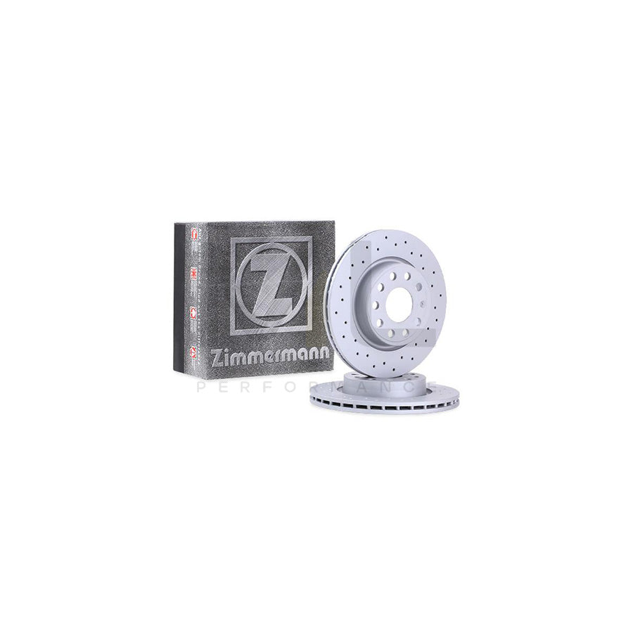 ZIMMERMANN SPORT COAT Z 600.3233.52 Brake Disc Internally Vented, Perforated, Coated, High-carbon  - 1 piece