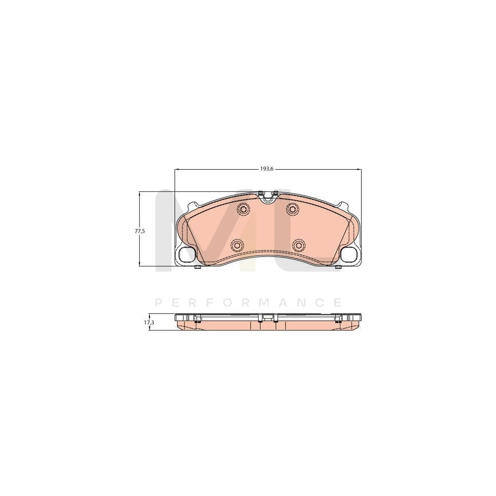 TRW Gdb1952 Brake Pad Set Prepared For Wear Indicator
