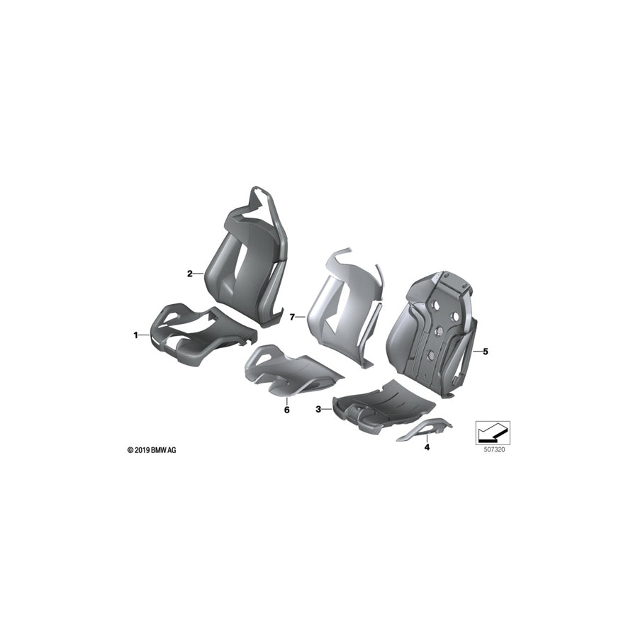 Genuine BMW 52108747247 F93 Left Seat Foam Plastic Part (Inc. M8)