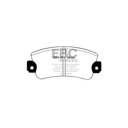 EBC PD01KF163 Fiat Innocenti Lancia Seat Greenstuff Front Brake Pad & Plain Disc Kit  2 | ML Performance UK Car Parts