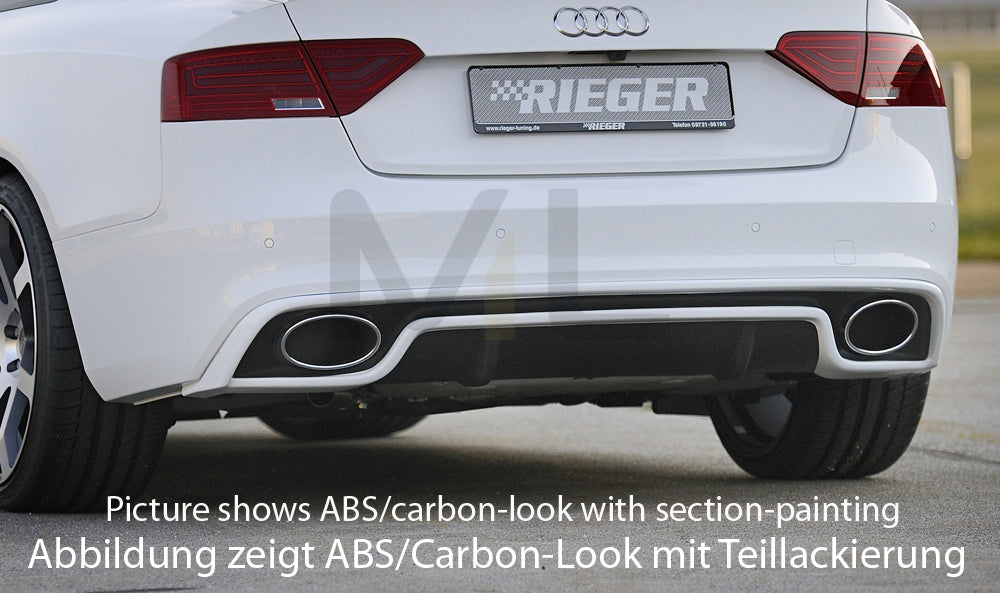 Rieger 00099230 Audi B8 B81 Rear Diffuser (A5 & S5) 3 | ML Performance UK Car Parts