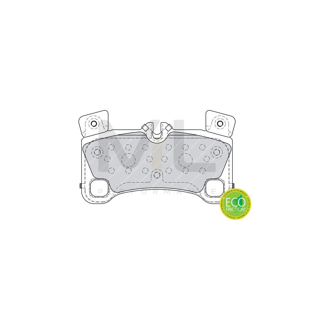 Ferodo Premier Eco Friction FDB4065 Brake Pad Set Prepared for Wear Indicator, Without Accessories