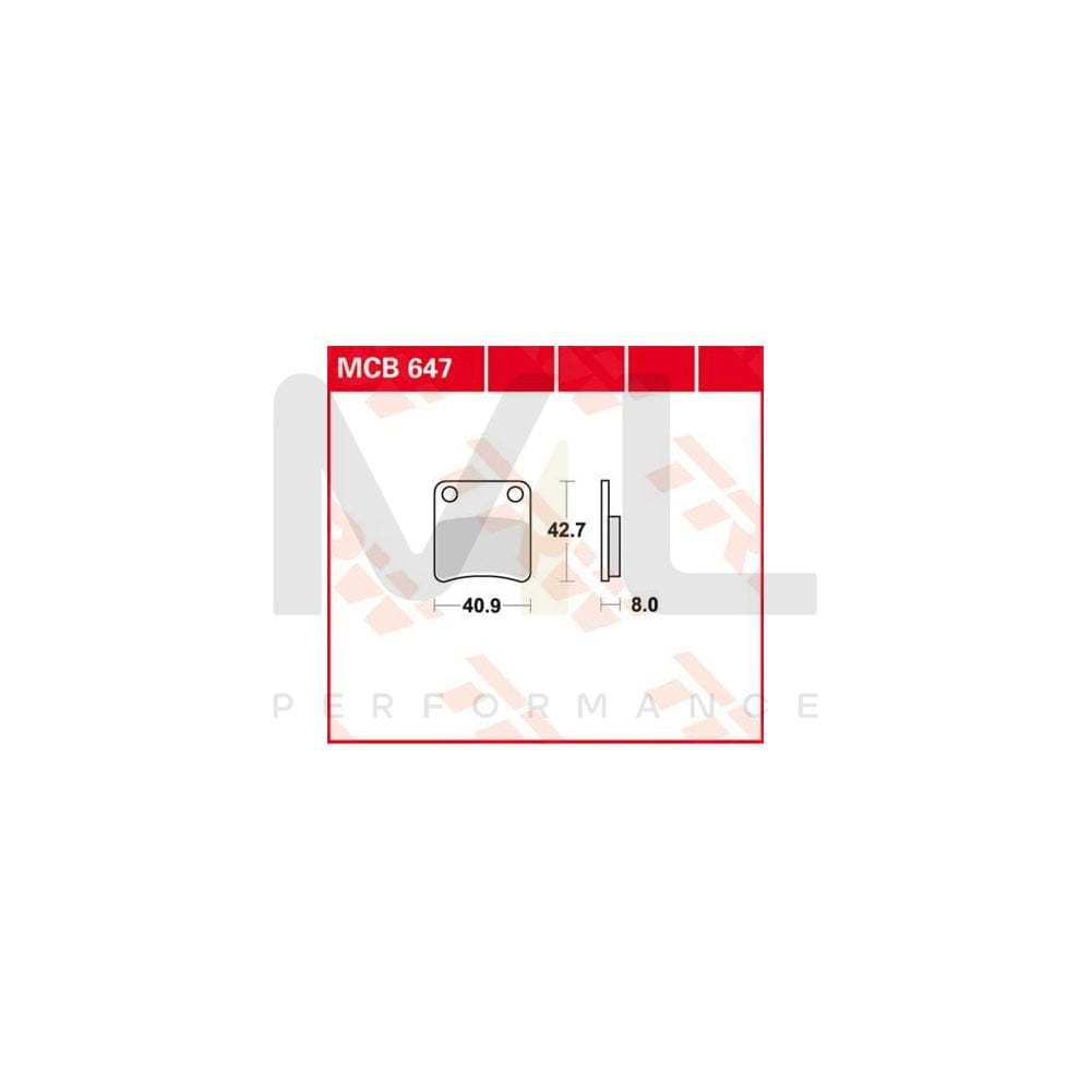 TRW Organic Allround Mcb647 Brake Pad Set
