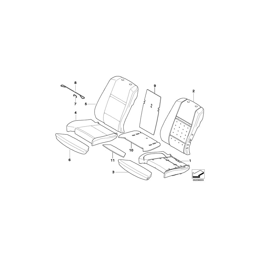 Genuine BMW 52107254805 E70 E71 Cover Backrest Leather Right BEIGE (Inc. X5 50iX, X6 M50dX & X5 M50dX)
