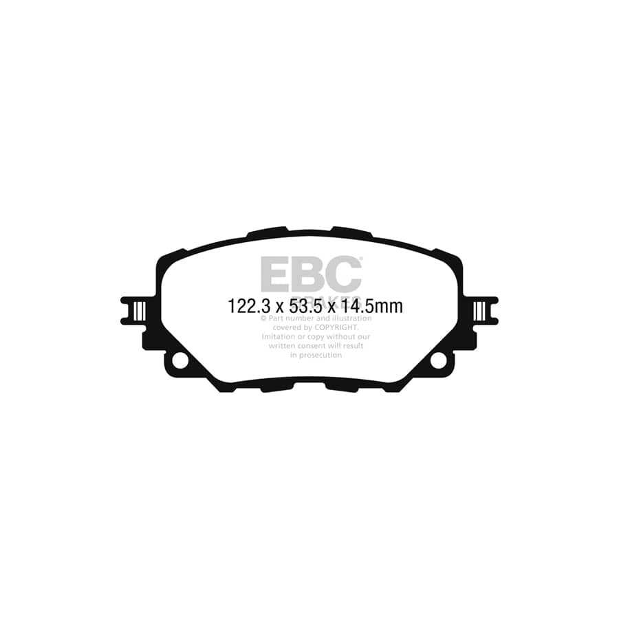 EBC PD03KF1520 Fiat Mazda Yellowstuff Front Brake Pad & Plain Disc Kit - Sumitomo Caliper (Inc. 124 Spider & MX5) 2 | ML Performance UK Car Parts