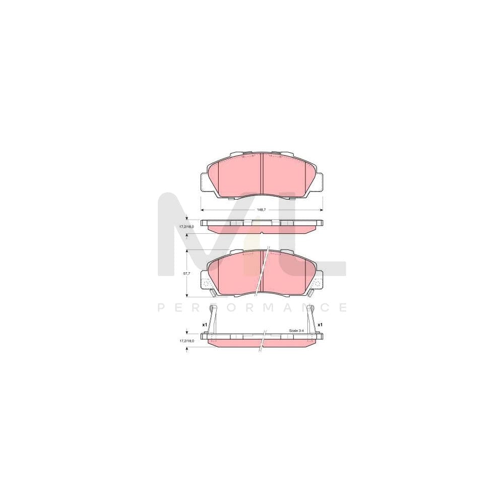 TRW Gdb3196 Brake Pad Set With Acoustic Wear Warning