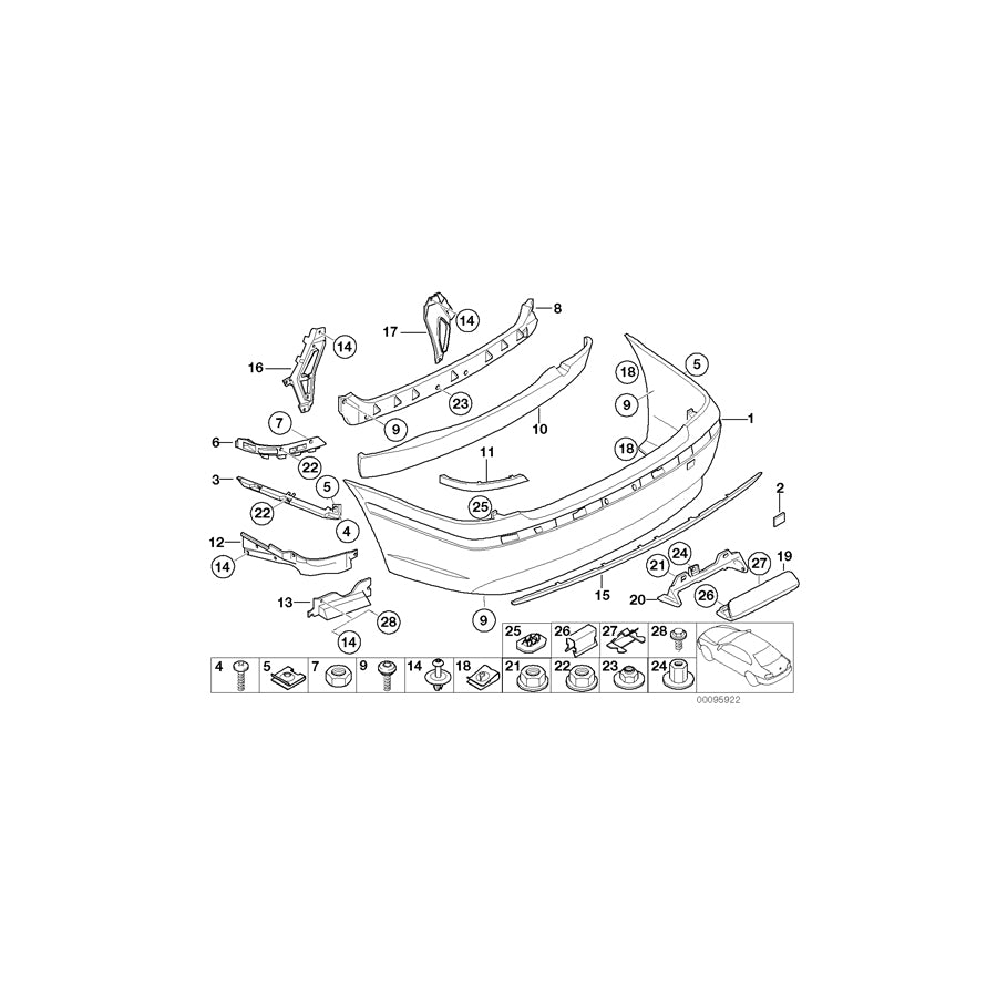 Genuine BMW 51128245313 E65 E66 E67 Mount, Lateral Rear Left (Inc. 735i, 735Li & 730Li)