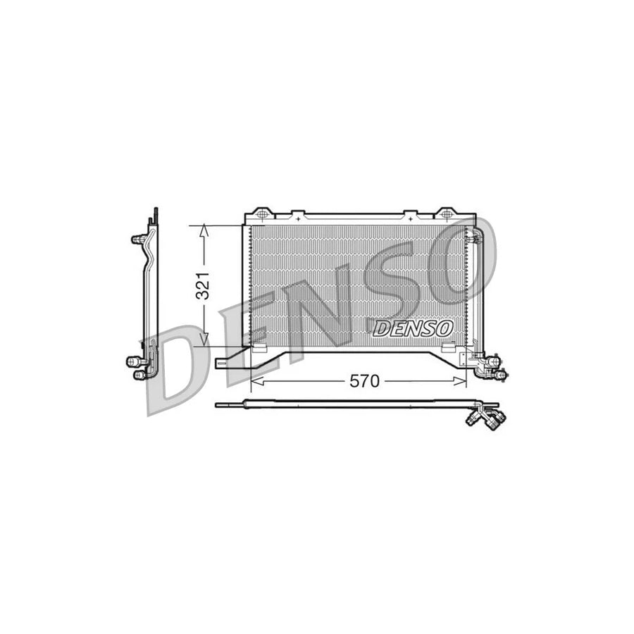 DENSO DCN17019 Air Conditioning Condenser Suitable for Mercedes-Benz E-Class