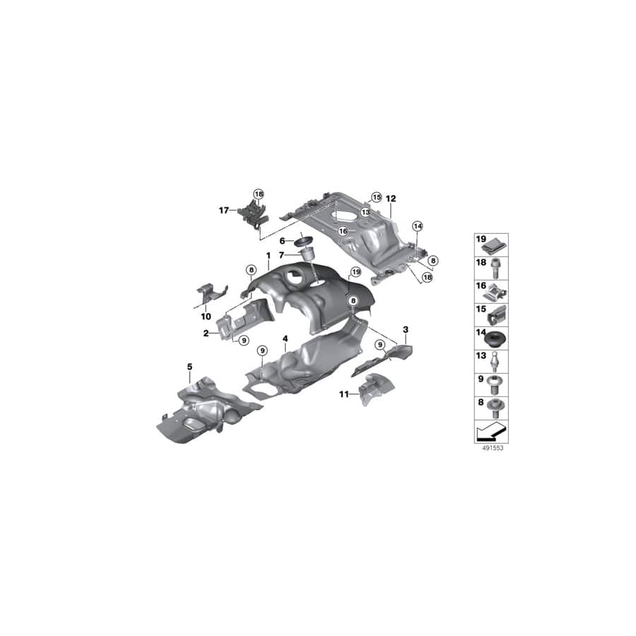 Genuine BMW 11658469191 F90 F93 F92 Holder For Bridge Of V-Space ZYL. 1-4 RDE2 (Inc. M5 & M8)