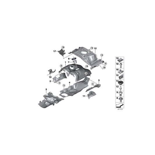 Genuine BMW 11658469191 F90 F93 F92 Holder For Bridge Of V-Space ZYL. 1-4 RDE2 (Inc. M5 & M8)