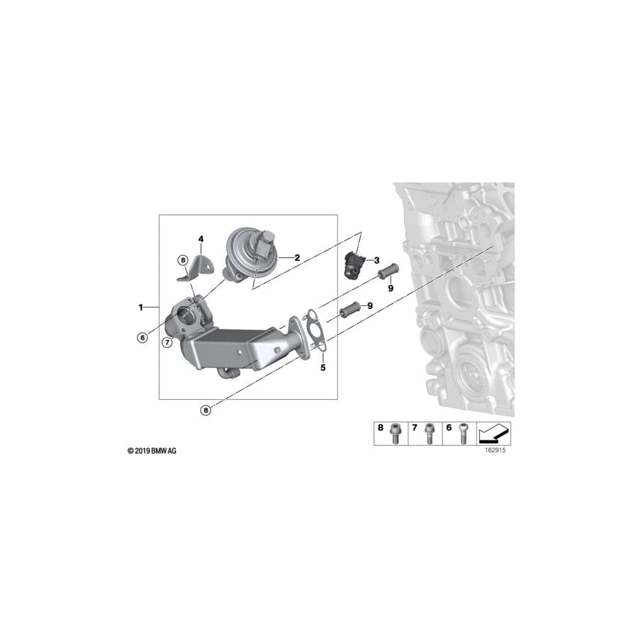 Genuine BMW 11717808171 E81 E87 E88 Egr-Valve (Inc. 123d)