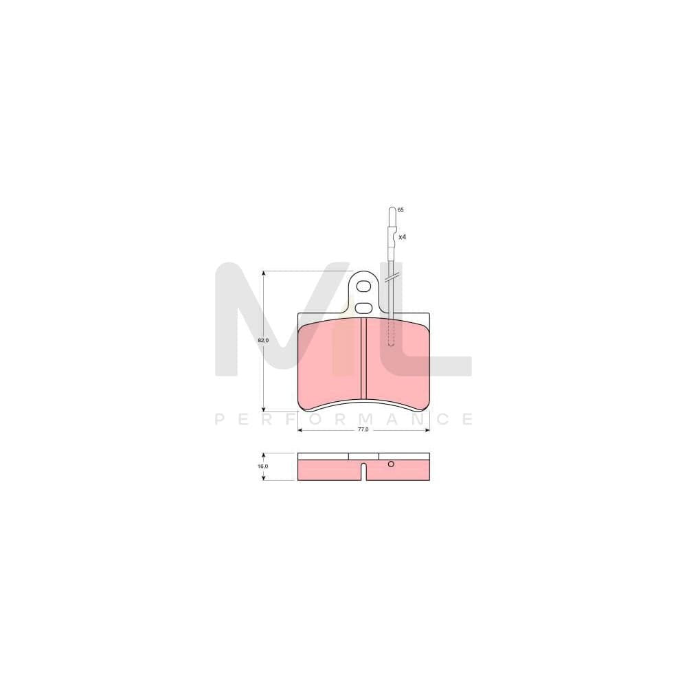 TRW Gdb145 Brake Pad Set Incl. Wear Warning Contact