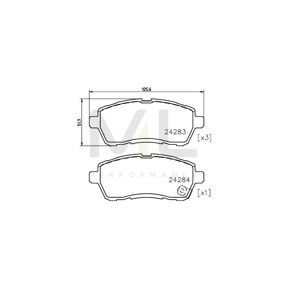 Hella 8DB 355 025-501 Brake Pad Set With Acoustic Wear Warning | ML Performance Car Parts