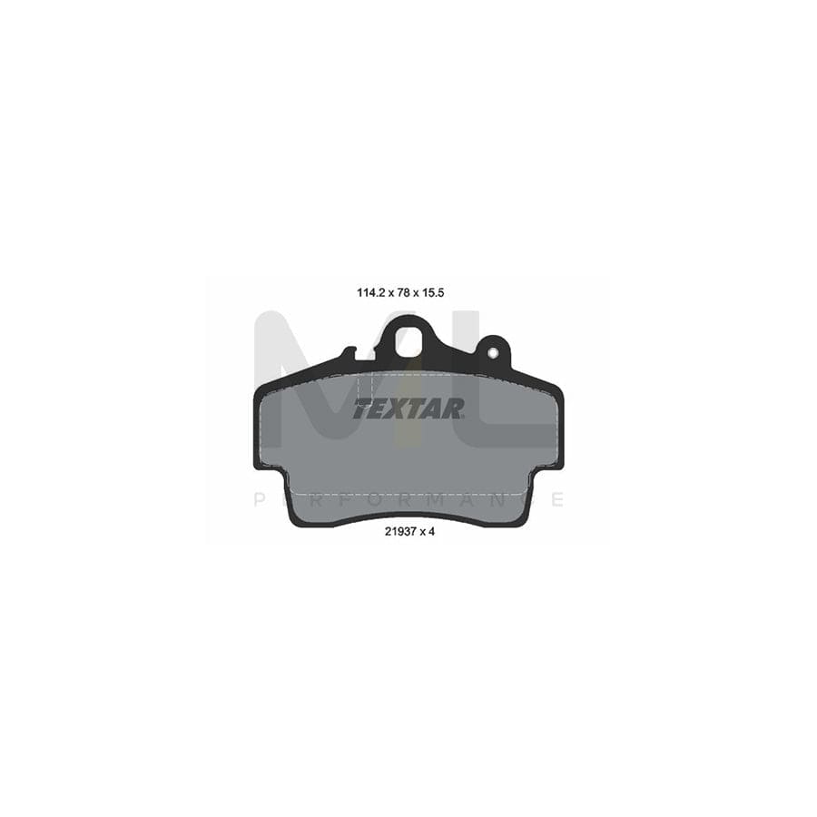 TEXTAR 2193702 Brake pad set prepared for wear indicator