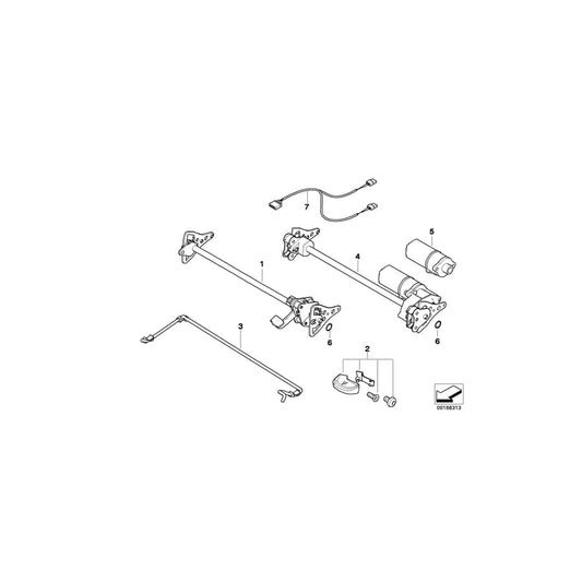 Genuine BMW 52108099006 E83 E86 E85 Torsion Spring Right (Inc. X3 1.8d, M3 & X3 2.5si)