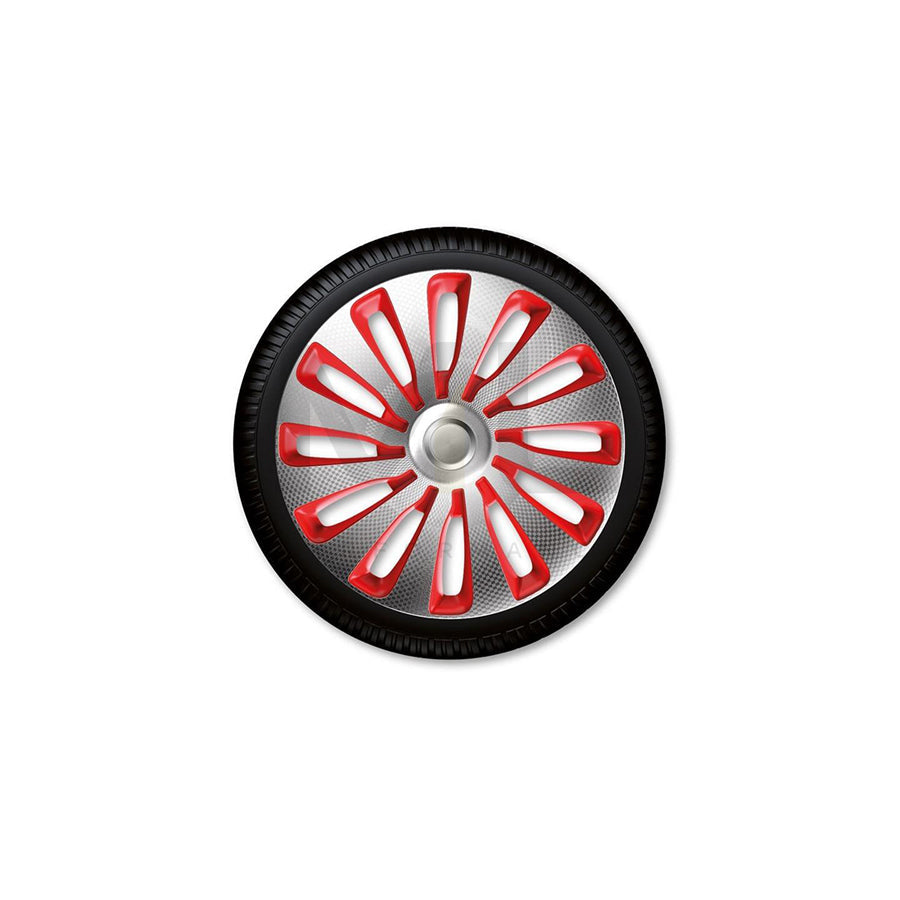 J-TEC Sepang Carbon, Silver Red J15133 Wheel trims 15 Inch Carbon, Red/Silver