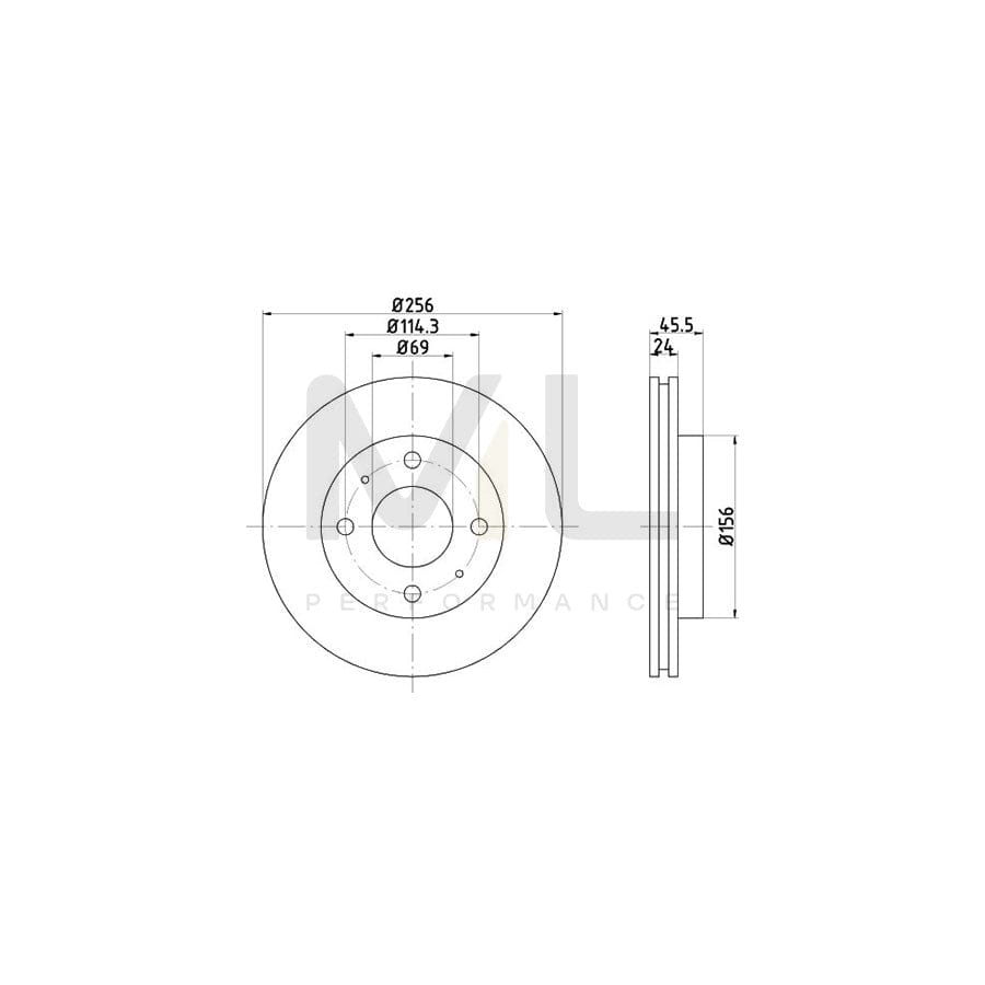 TEXTAR 92082900 Brake Disc Internally Vented, without wheel hub, without wheel studs  - 1 piece