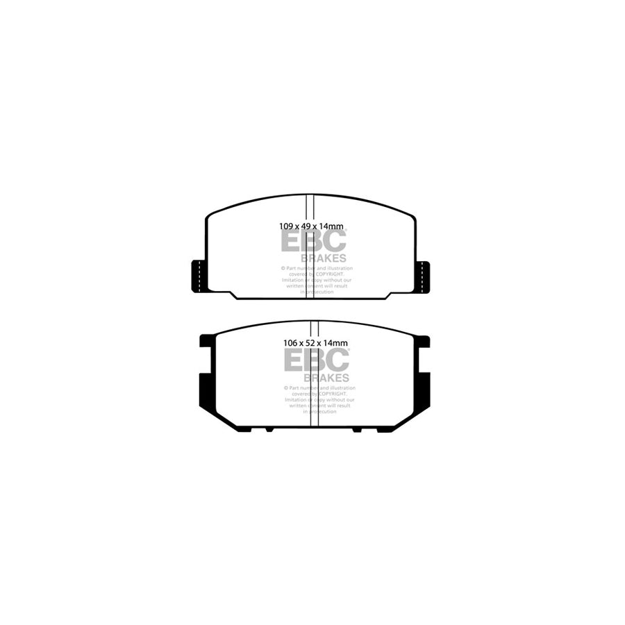 EBC PDKF1954 Toyota Corolla Ultimax Front Brake Pad & Plain Disc Kit 2 | ML Performance UK Car Parts
