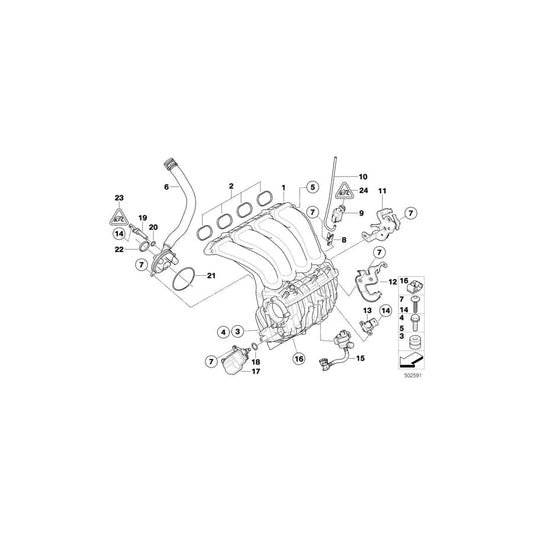 Genuine BMW 11617561389 E91 E87 E88 Intake Manifold (Inc. 116i 2.0, 118i & 318i)