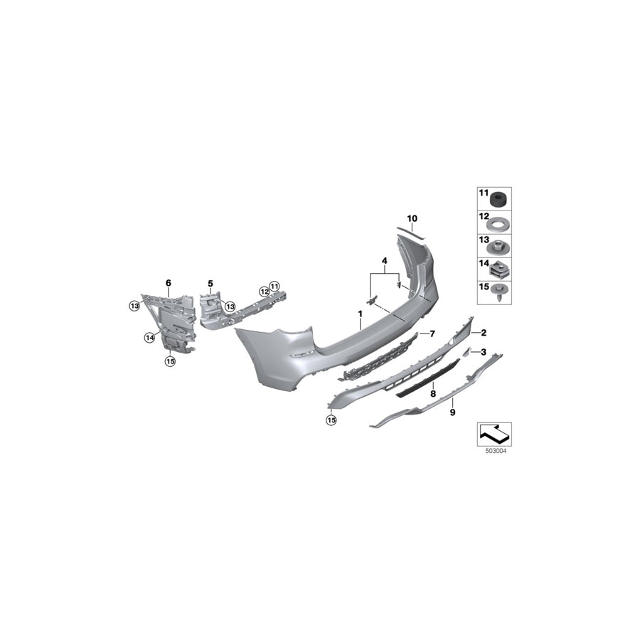 Genuine BMW 51128082217 Kit, Mount For Pdc/Pma Sensor, Rear (Inc. X3 M)