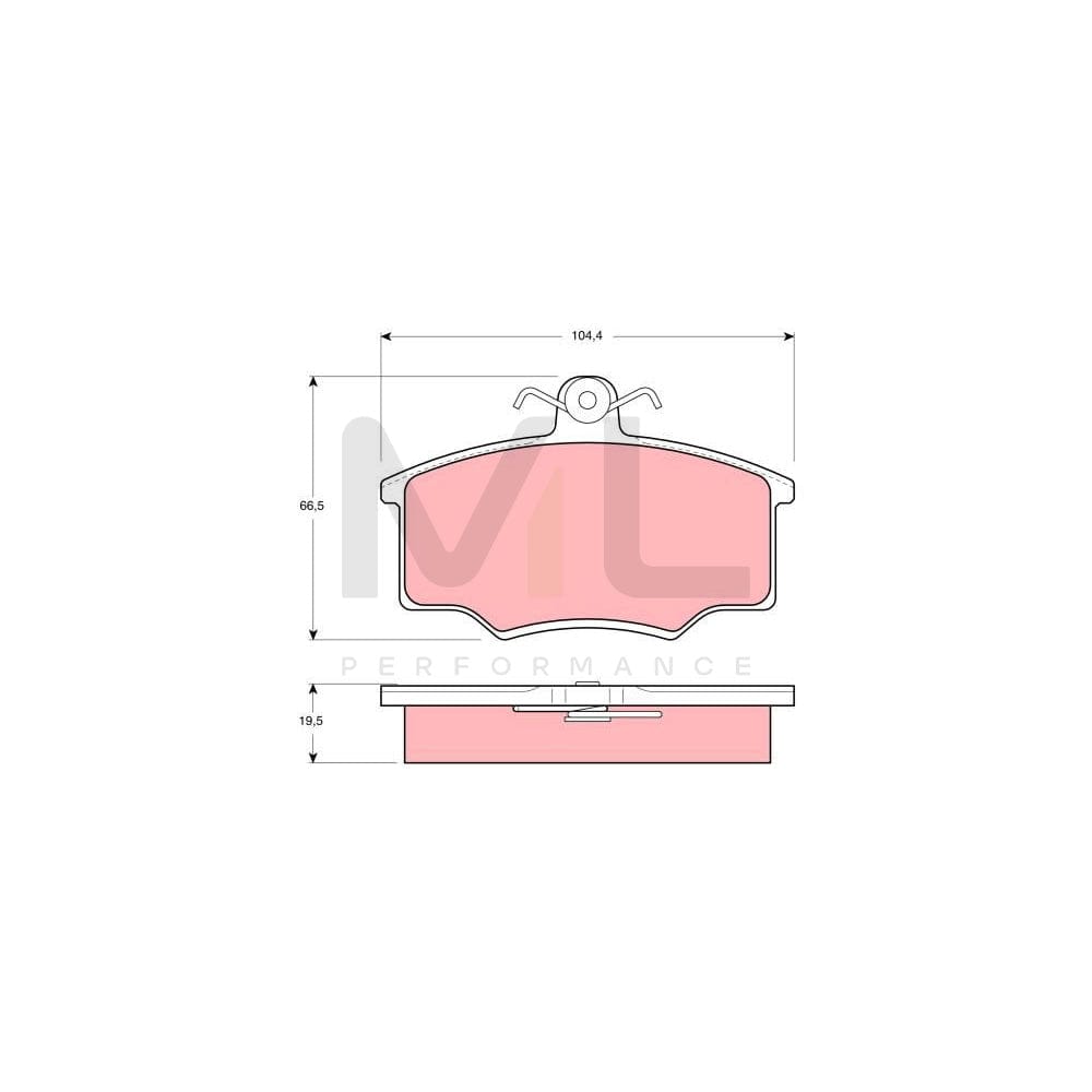TRW Gdb628 Brake Pad Set Not Prepared For Wear Indicator, With Brake Caliper Screws, With Accessories