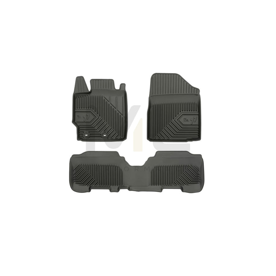 FROGUM Tailored 77408401 Floor mat set for TOYOTA Yaris II Hatchback (XP9) Elastomer, Front and Rear, Quantity: 3, Black, (LHD)