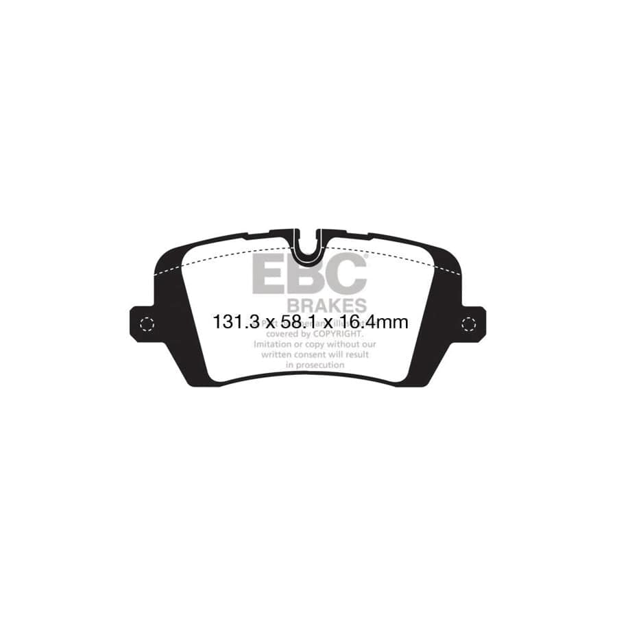 EBC PD01KR990 Land Rover Greenstuff Rear Brake Pad & Plain Disc Kit - TRW Caliper 2 | ML Performance UK Car Parts