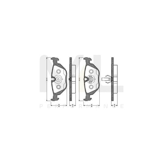 Bosch 0986Tb2595 Brake Pad Set For Saab 9-5 Excl. Wear Warning Contact, With Accessories  | ML Performance Car Parts