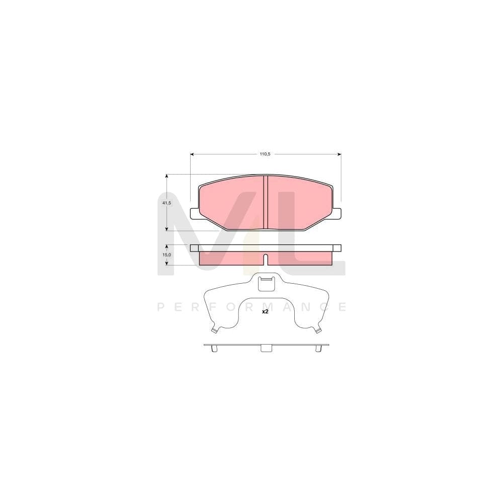 TRW Gdb3210 Brake Pad Set Not Prepared For Wear Indicator