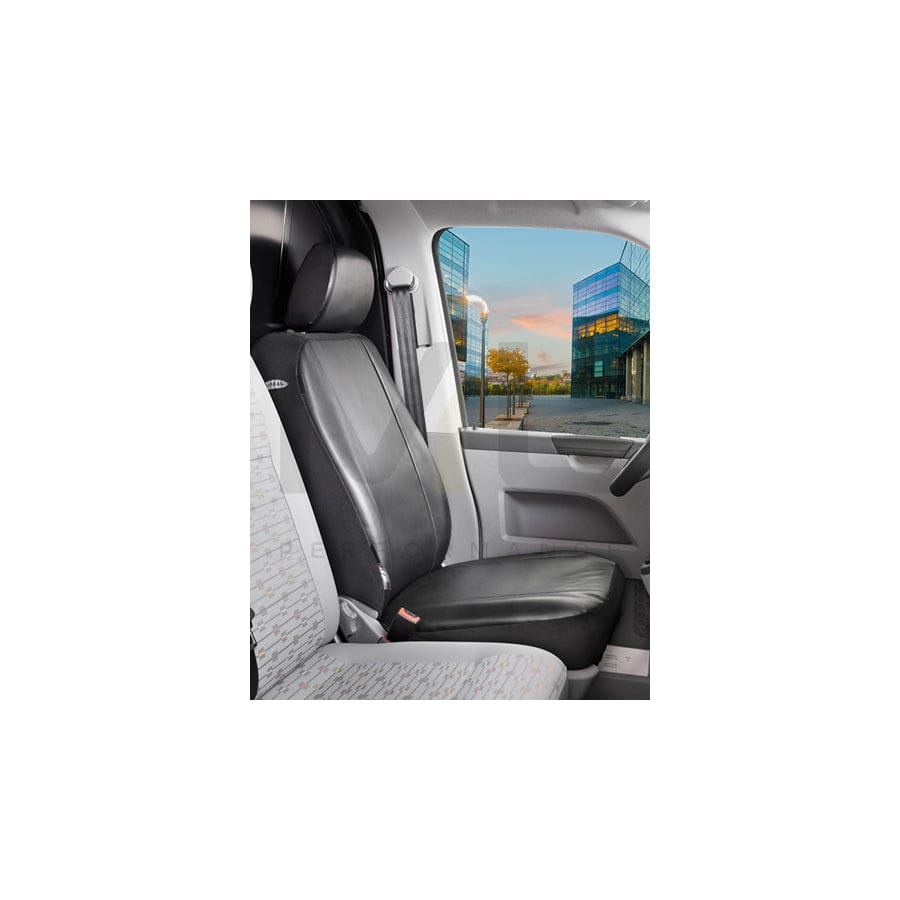 WALSER 10501 Car seat cover Anthracite, Leatherette, Polyester, Front