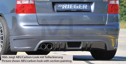 Rieger 00099789 VW 1T Touran Rear Diffuser 1 | ML Performance UK Car Parts