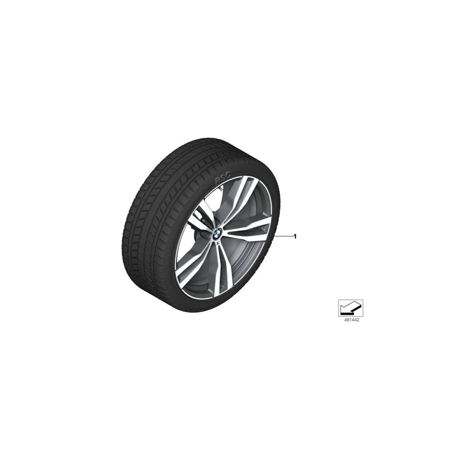 Genuine BMW 36112462587 G07 Tpm Wheel&Tire Winter Orbit Grey 285/45R21 113V (Inc. X7 30dX, X7 40iX & X7 M50dX)