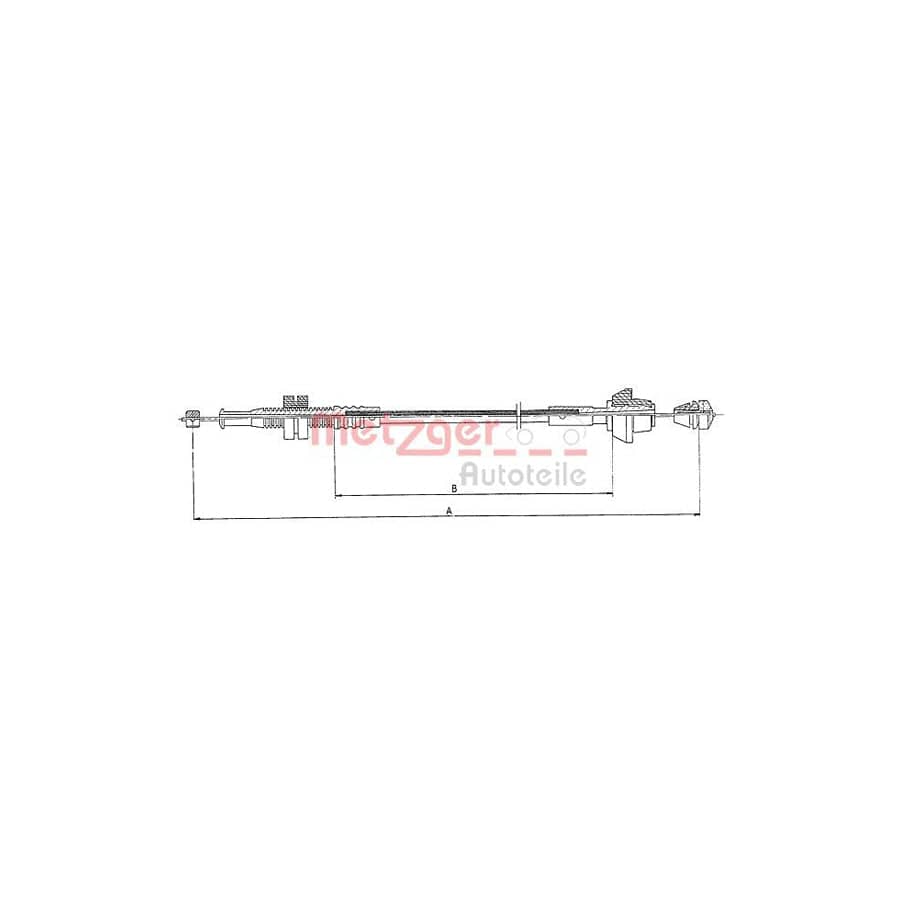 METZGER 11.0126 Throttle Cable for FORD KA Hatchback (RB)