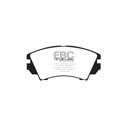EBC PD03KF290 Chevrolet Opel Saab Vauxhall Yellowstuff Front Brake Pad & Plain Disc Kit - TRW Caliper (Inc. Camaro, Malibu & Insignia) 2 | ML Performance UK Car Parts