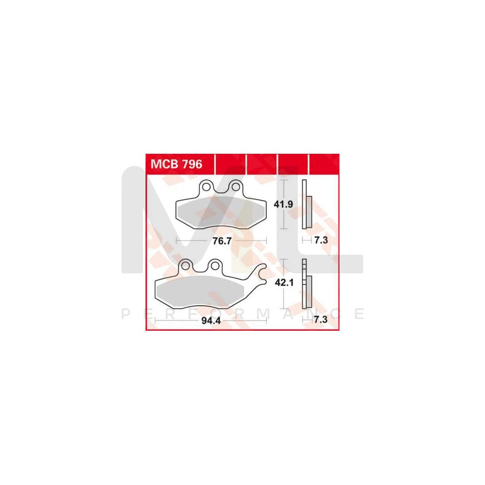 TRW Organic Allround Mcb796 Brake Pad Set