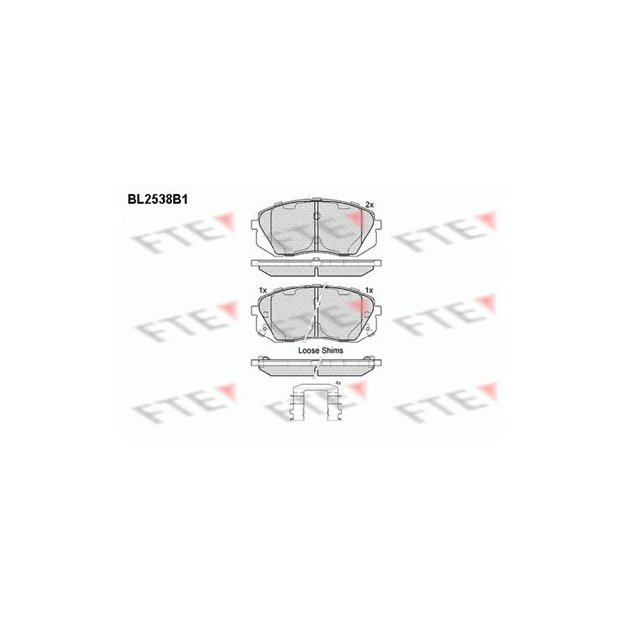 FTE Bl2538B1 Brake Pad Set
