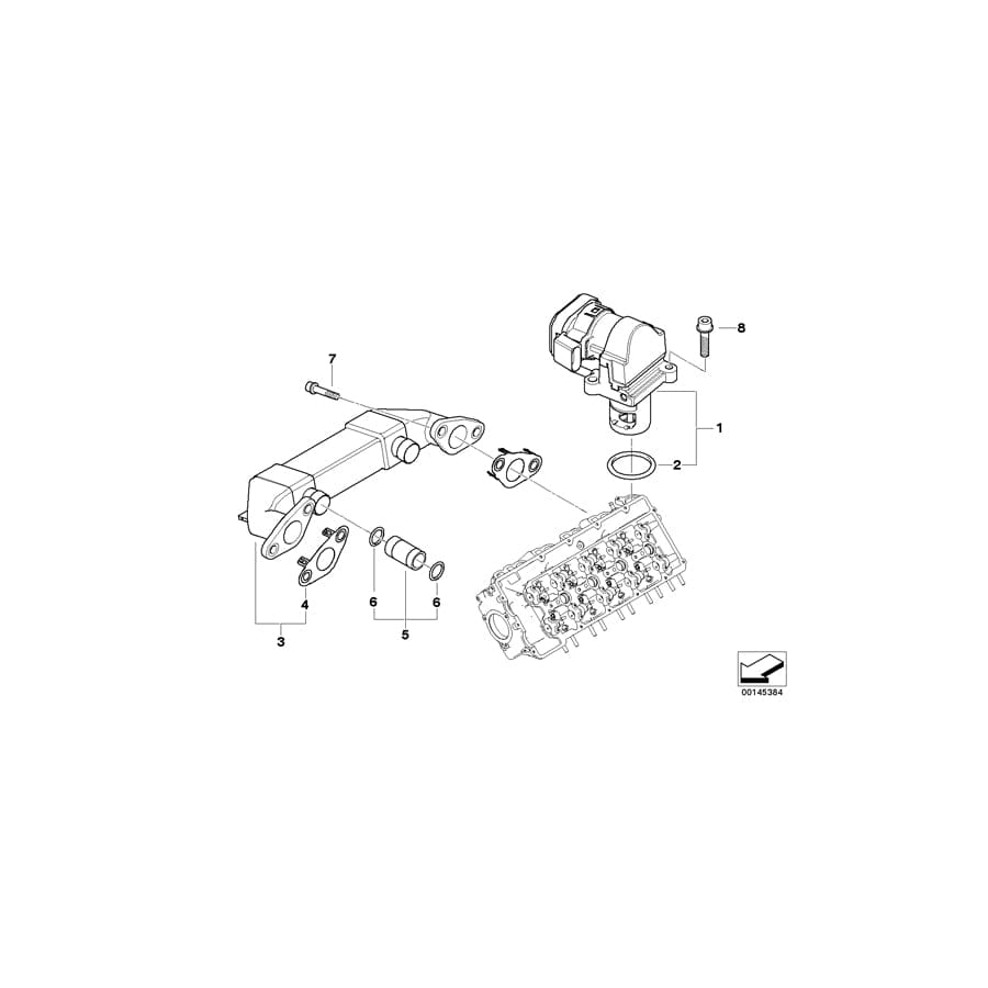 Genuine BMW 11717804332 E65 Egr-Valve (Inc. 745d)