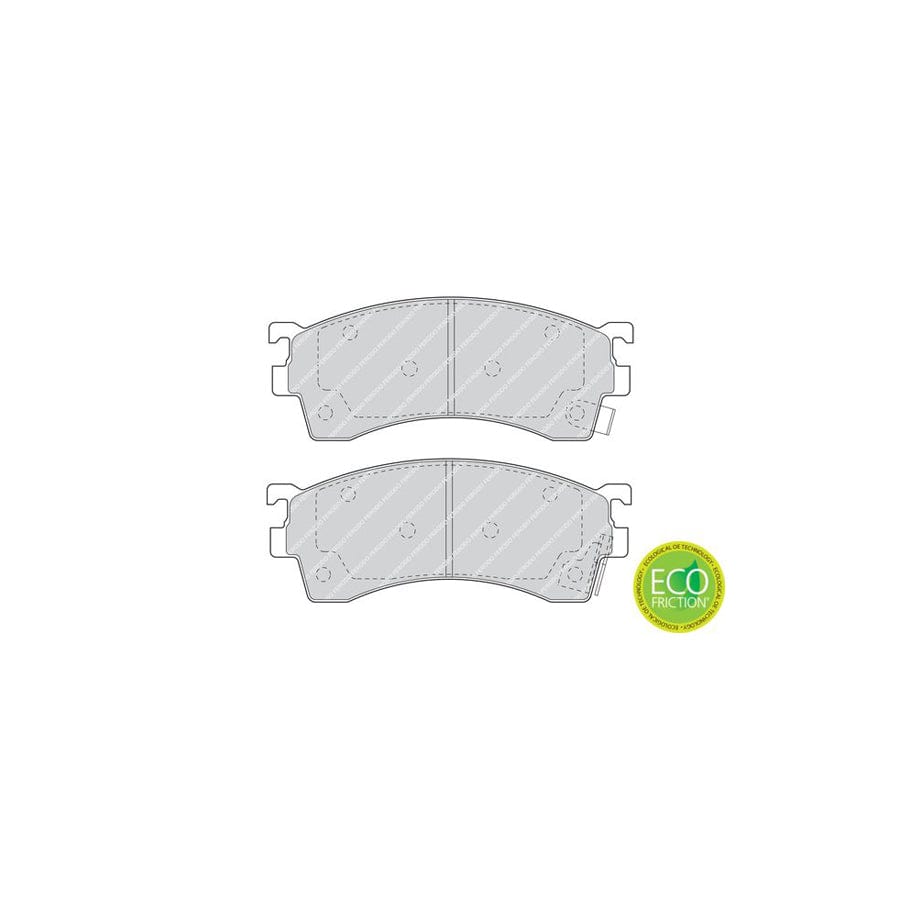Ferodo FSL1520 Brake Pad Set Fuse+ Technology, Prepared for Wear Indicator, With Piston Clip