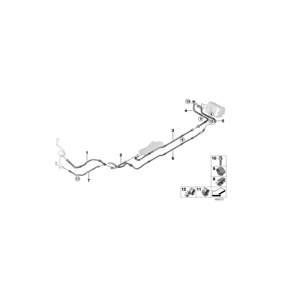 Genuine BMW 17128623565 F30 Coolant Feed Line Electric motor (Inc. 330e)