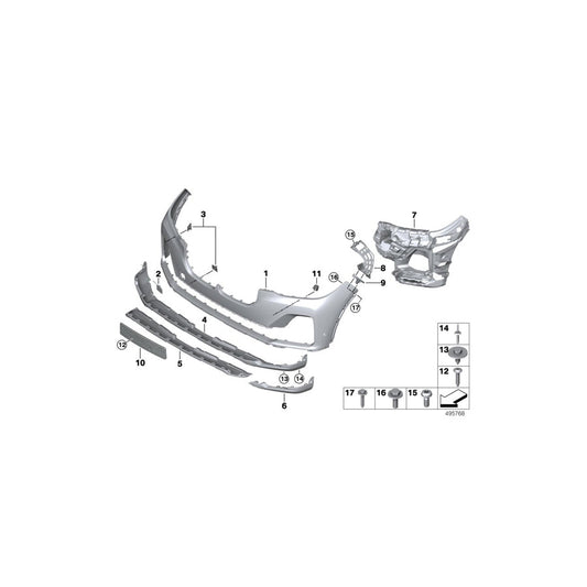 Genuine BMW 51129450204 G07 Trim Cover, Front Lower Right LUXURY (Inc. X7 40iX, X7 50iX & X7 30dX)