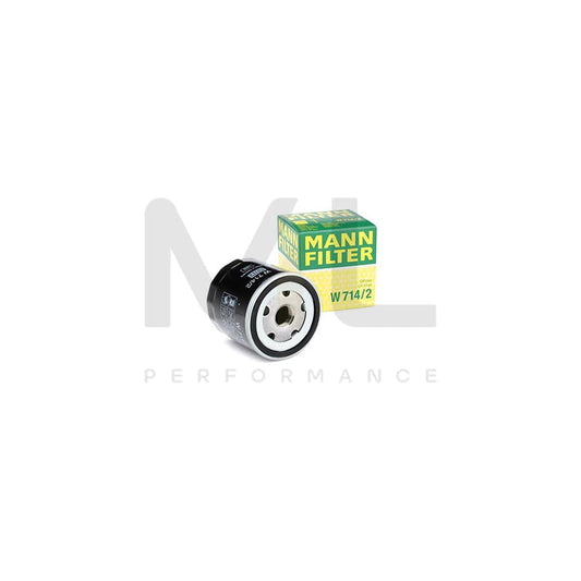 MANN-FILTER W 714/2 Oil Filter Spin-on Filter, with two anti-return valves