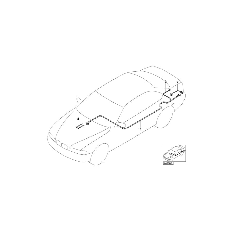 Genuine BMW 61120140718 E39 Connection Cable Cd-Changer 620mm (Inc. 525tds, 525d & 525td)