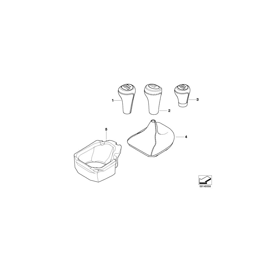 Genuine BMW 25117552507 E60 E61 Leather Gear Lever Cover BEIGE (Inc. 520d, 525d & 520i)