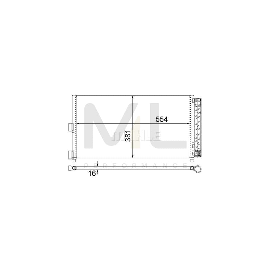 MAHLE ORIGINAL AC 372 000S Air conditioning condenser with dryer | ML Performance Car Parts