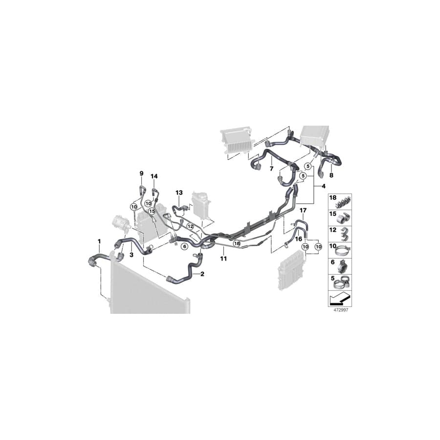 Genuine BMW 17128602738 G12 Refrigerant Pipe (Inc. M760iX & M760LiX)