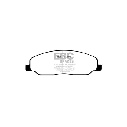 EBC PD01KF593 Ford Mustang Greenstuff Front Brake Pad & Plain Disc Kit  2 | ML Performance UK Car Parts