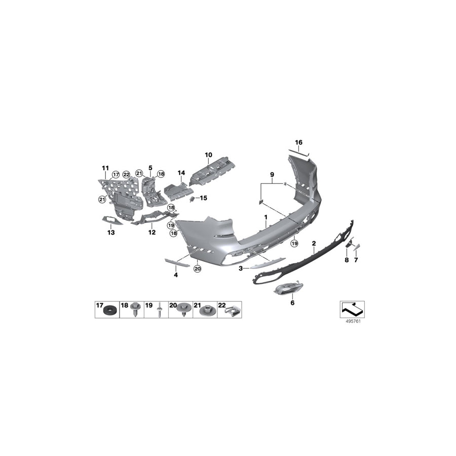 Genuine BMW 51128745741 G07 Moulding Rocker Panel Rear Left (Inc. X7 40iX, X7 M50dX & X7 50iX)