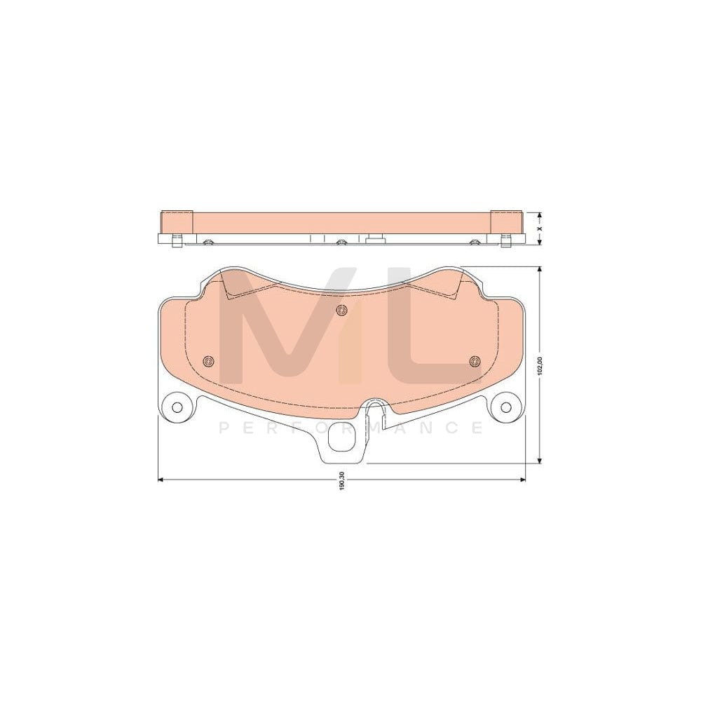 TRW Gdb1779 Brake Pad Set Prepared For Wear Indicator