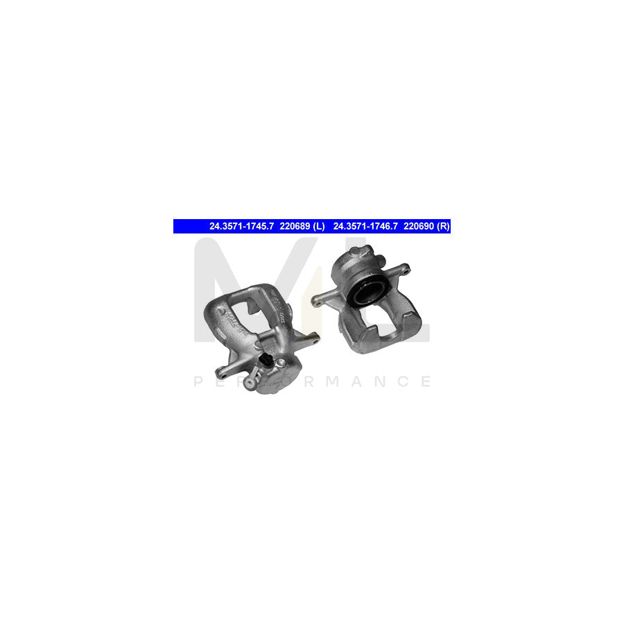 ATE 24.3571-1745.7 Brake Caliper for PEUGEOT 407 without holder